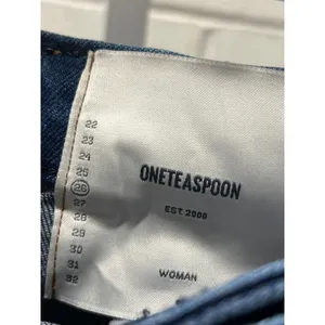 One Teaspoon Sz 26 Blue Cut Off Raw Hem Denim Jean Mini Skirt 5-Pocket Casual thumbnail 2