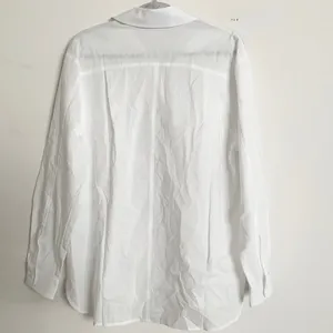 Alo Yoga Cotton Real Deal Button Up Long Sleeve White S thumbnail 6