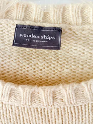 Wooden Ships Hocus Pocus Cream Mohair Wool Halloween Sweater XS/S thumbnail 4