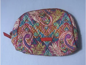 Vera Bradley Cosmetic Bag "Paisley in Paradise" Retired MED Makeup Bag Travel thumbnail 1