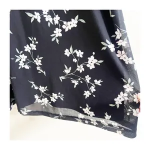 Hollister Mini Dress Womens Small Black White Floral Tie-Front Short Milkmaid thumbnail 4