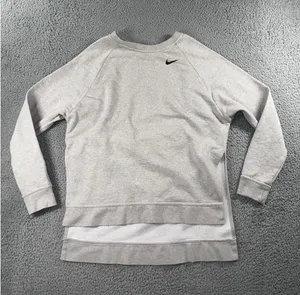Nike Sweatshirt Women Small Swoosh Logo Tunic‎ Pullover Pocket Long Sleeve thumbnail 1