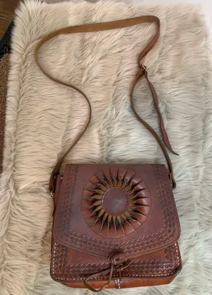 Vintage Leather Boho Hippie Purse thumbnail 1