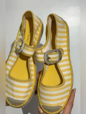 NWOT Free People Surfside 2.0 Espadrille Platform Mary Janes, Lemon Zest thumbnail 4