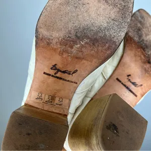 Esquivel | Elegant Cream Ankle‎ Boots with Wooden Heel 8 thumbnail 5