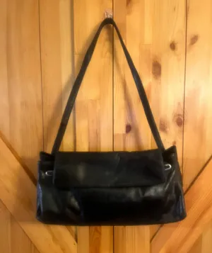 J JILL Black Leather Handbag PURSE Adjustable 2/1 Straps Bag Pocketbook. thumbnail 1