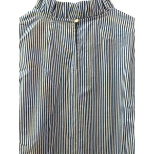 J.Crew Organic Cotton Long Sleeve Ruffleneck Top Stripe Blue Size‎ XS thumbnail 8