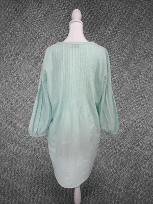 Vineyard Vines Mint Green Cotton Linen Pintuck Tunic Dress M thumbnail 8