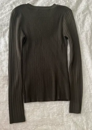 Ribbed Olive Green Shirt  thumbnail 2