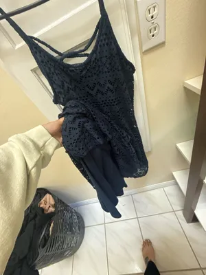 Rue21 Women's Navy Blue Crochet Spaghetti Strap Mini Dress thumbnail 5