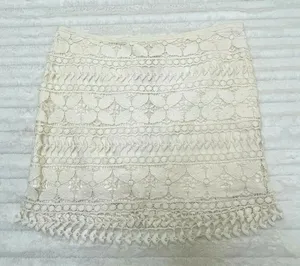 Fossil‎ Cream Mini Skirt Floral Crochet Lace Overlay Zipper Size Medium M thumbnail 1