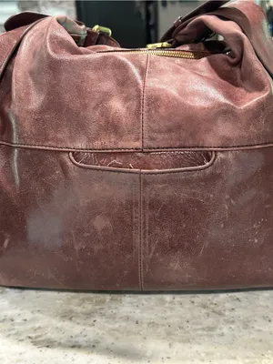 Hobo International Burgundy Distressed Leather Slouchy Shoulder Bag thumbnail 13