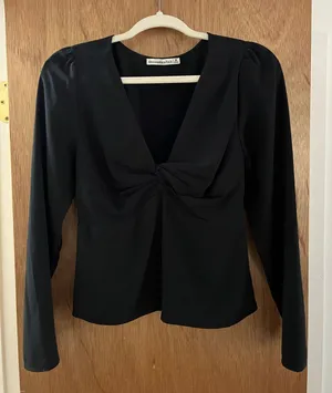 Abercrombie and fitch long sleeve front tie detailing top thumbnail 1