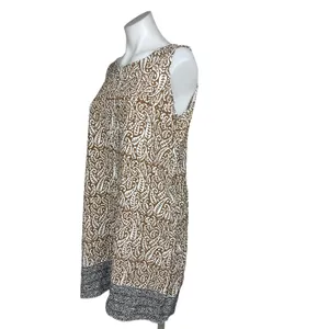 Made With Love Paisley Colorblock Print Sleeveless Boho Shift Mini Dress Size M thumbnail 2