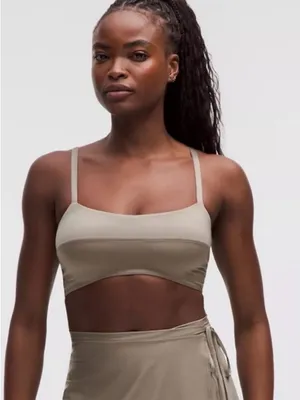 Lululemon Satin Spaghetti Strap Yoga Bra thumbnail 1