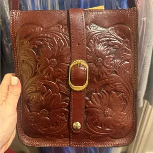 Patricia Nash Brown Embossed Crossbody Bag thumbnail 9