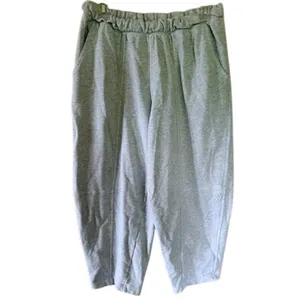 Aerie Women's Small Low Rise Barrel Leg Sweatpants Gray Jogger Pockets thumbnail 2