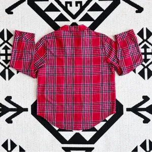 Victoria’s Secret Flannel Long PJ Set in Lipstick Bold Lurex Plaid Small thumbnail 8