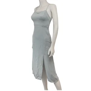 Altar'd State‎ XS Midi Dress Sleeveless Side Slit Cami Casual Light Blue thumbnail 3