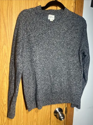 J. Crew Heathered Charcoal Crewneck Sweater thumbnail 4