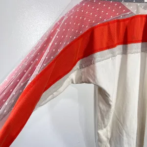We The‎ Free Roadside Tee Orange Cream Pullover Swiss Dot Mesh Balloon Sleeves thumbnail 10