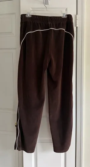 Tna Aritzia Chocolate Brown Velour Track Pants Size Medium Y2K thumbnail 1