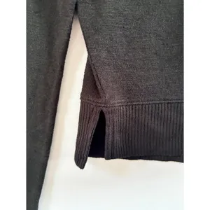 Rag and Bone Black Mock Neck Button Back Knit Sweater Long Sleeve Drop Shoulder thumbnail 8