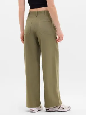 New Athleta 8 Skyline High Rise Wide Leg Pant Perennial Olive Size 8 Regular thumbnail 3