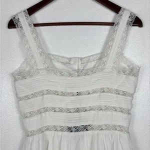 Storia NWT‎ White Lace Buttons Mini Babydoll Dress Women's Small thumbnail 9