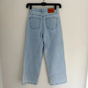 Princess Polly Booran Light Wash Denim Wide Leg Center Seam Jeans thumbnail 7