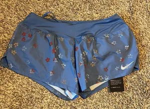 Nike NWT  blue patterned running shorts thumbnail 2