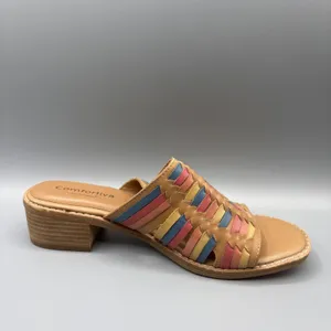 Comfortiva Woven Leather Mules Size 8.5 Huarache Slip on Shoes Heels Butter Mom thumbnail 5