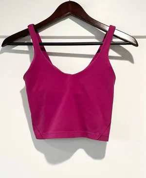 Lululemon Pink Nulu Sports Bra Longline Size 4 LW2BCAI thumbnail 2