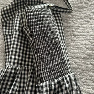 Amanda Uprichard Black White Gingham Dress Size M thumbnail 4