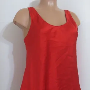 NWOT Victoria’s Secret Red Satin Bow-Back Tank Shirt Sleep Top Sz M thumbnail 6