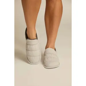 Faceplant Dreams‎ Puffer Slippers Size 7/8 Medium Gray Cozy Plush Indoor Shoes thumbnail 10