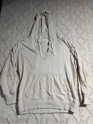 Aerie medium cream hoodie thumbnail 3