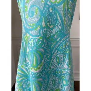 Lilly Pulitzer Kent Drop Waist Seaspray Knit Dress Size M thumbnail 4