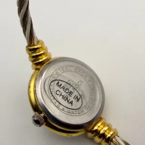 Vintage Denacci Women's Two-Tone Twisted Cable Bangle Watch New Battery thumbnail 4