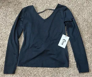 Zyia Active Navy V Back Long Sleeve  thumbnail 4
