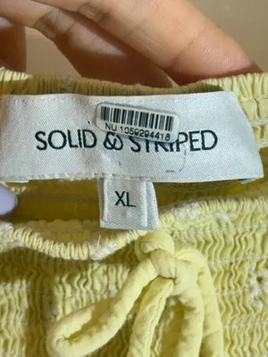 Anthropologie Solid & Striped Corinna Light Yellow Mini Dress Sleeveless Size XL thumbnail 7