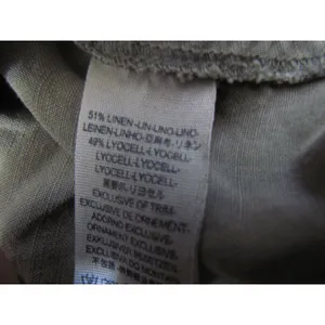 Free People Utility Vest Small Olive Green Linen Blend Tie Front Cropped Boho thumbnail 5