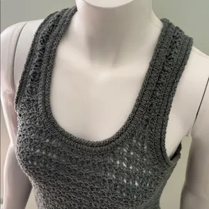 Aerie Knit Crochet Tank Top Small thumbnail 4