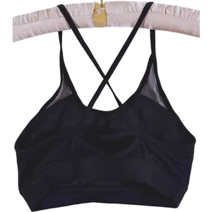 Alo Yoga Starlet Graphic Logo Mesh Sports Bra Womens XS Black Yoga Pilates Gym thumbnail 2