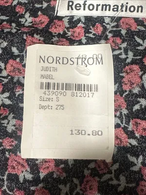 NWT Reformation Judith Midi Wrap Dress Sz S thumbnail 8
