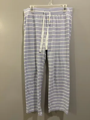 J. Crew Striped Button-Down Long Sleeve Pajama Top and Pants Set Blue and White thumbnail 6