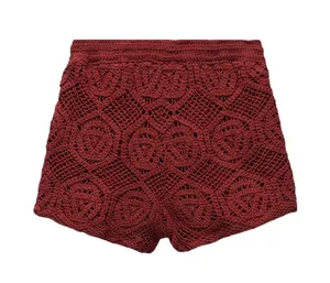 Nwt Zara Bloggers Fav Crochet High Waisted Shorts Small thumbnail 3