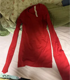 Dark Red Lululemon Swiftly Tech Long Sleeve long  thumbnail 1