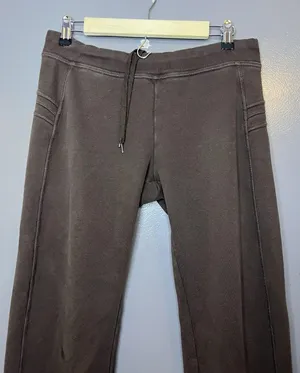 Nike Sweatpants Womens Medium Brown Fleece Straight Leg Lounge Embroidered Logo thumbnail 1