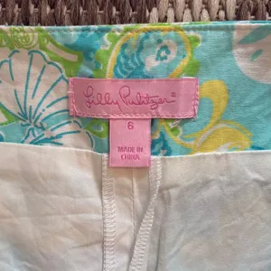 Lilly Pulitzer Pansy Skort lagoon Green wave rider women’s size 6 thumbnail 2